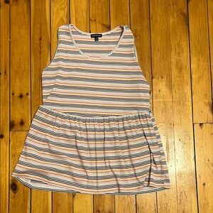 Lane Bryant Multicolor Striped Tank Top